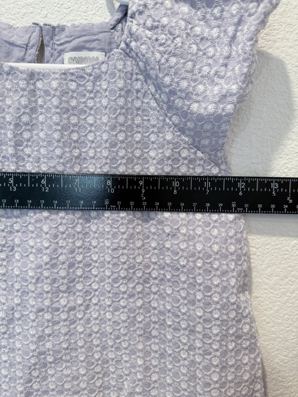 Gymboree Lavender Eyelet Blouse Toddler Garden Scalloped Hem Embroidered Top - Picture 6 of 6